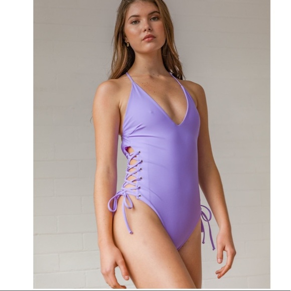 Free People x twosix Swim Anna Onepiece in Orchid - Picture 3 of 13